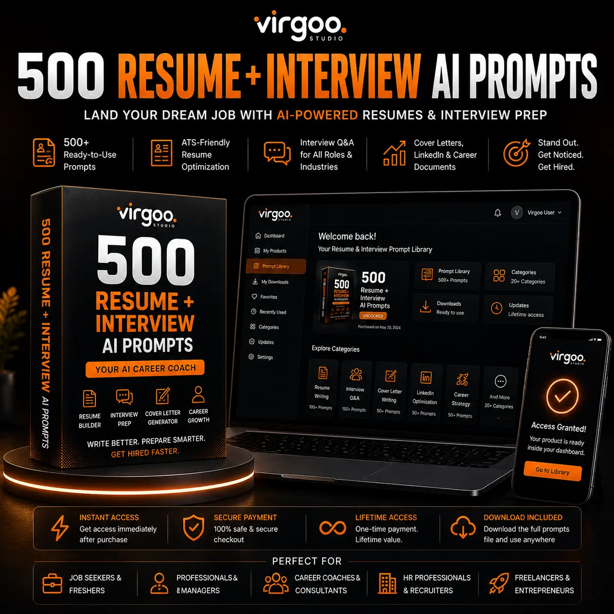 500 Resume & Interview AI Prompts